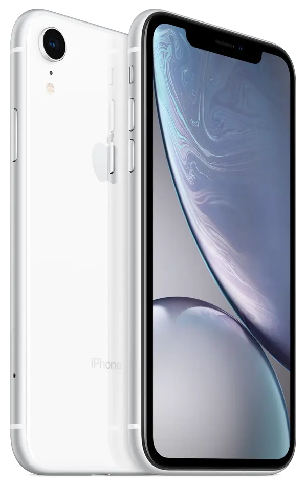 iPhone XR in White, back and front
