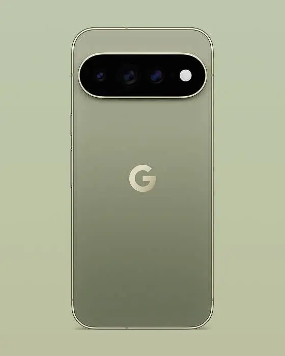 Pixel 11 Pro XL in Olive, from the back